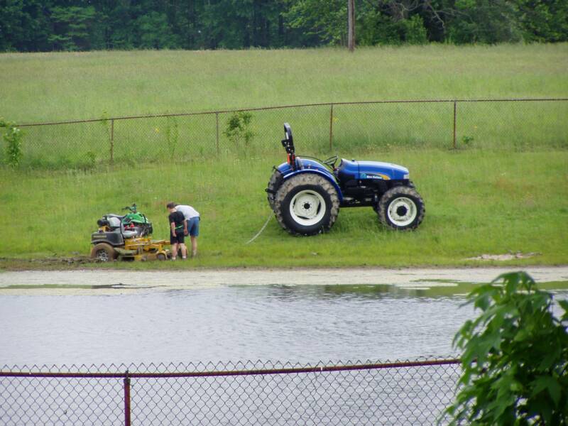 lawn mower stuck